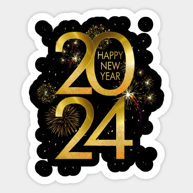 Merry Xmas Christmas Happy New Year 2024 Year of the Dragon Sticker by GLOBAL TECHNO